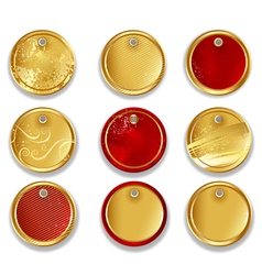 Colorful round buttons set Royalty Free Vector Image