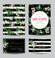 tropical orchid flowers and leaves wedding vector image vector image