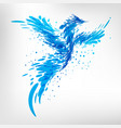 blue fantasy bird vector image vector image