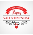 happy valentine day typographical background vector image