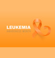leukemia blood cancer banner card placard vector image