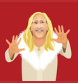 marjorie taylor greene wearing fur coat vector image vector image