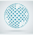 global digital connections network vector image vector image