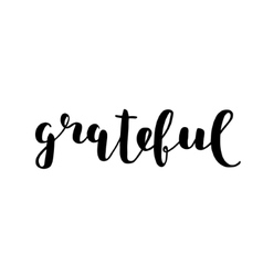 Grateful brush lettering Royalty Free Vector Image