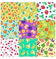 seamless backgrounds with fruits vector image