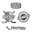 set of hockey labels vector image vector image