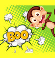abbreviation and facial expression retro comic vector image
