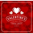 valentines day greeting card or poster vector image