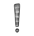 doodle sketch style of hand drawn exclamation vector image vector image