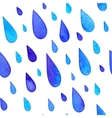 watercolor painted rain drops seamless pattern vector image