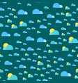 weather seamless pattern cloud sky vector image vector image