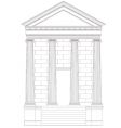 antiquities greek temple vector image