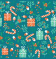 christmas and new year seamless pattern vector image vector image