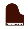 piano flat icon vector image