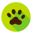animal track circle icon vector image