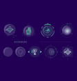 circular infographic elements for sci-fi vector image