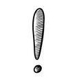 doodle sketch style of hand drawn exclamation vector image vector image