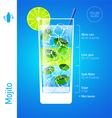 mojito cocktail vector image vector image