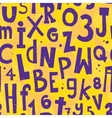 alphabet yellow pattern vector image vector image