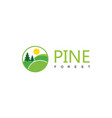 pine forest logo vector image