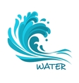 stormy sea wave abstract symbol vector image vector image