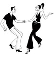 Disco dancers isolated Royalty Free Vector Image