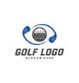 golf logo design template label vector image
