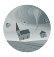 tornado round icon vector image