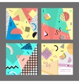 retro vintage 80s or 90s fashion style memphis vector image
