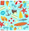 summer travel seamless pattern vector image