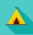 camping tent object icon vector image vector image