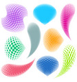 colorful halftone design elements vector image vector image