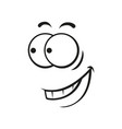 smiling emoji with toothed smile isolated face vector image