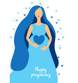 happy pregnancy pretty pregnant woman vector image vector image