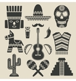 mexico travel icons set vector image vector image
