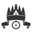 wild nature traveller club logo forest camping vector image vector image