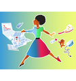 balansing work and family vector image