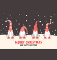 merry christmas postcard four vector image vector image