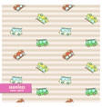 seamless pattern with cartoon vans vector image vector image