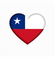 chilean flag heart-shaped sign vector image