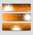 golden flashes and stars banners collection vector image vector image