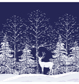 snowy forest vector image vector image