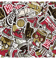 vintage college colorful seamless pattern vector image