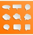 abstract white speech bubbles set vector image vector image