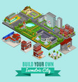 isometric city creation concept vector image