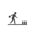bowling player vector image vector image