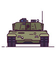 front view of main battle tank vector image