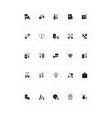 set simple icons bike sharing vector image
