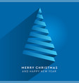 simple christmas tree made from paper vector image