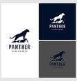 black panther logo strong power wild vector image